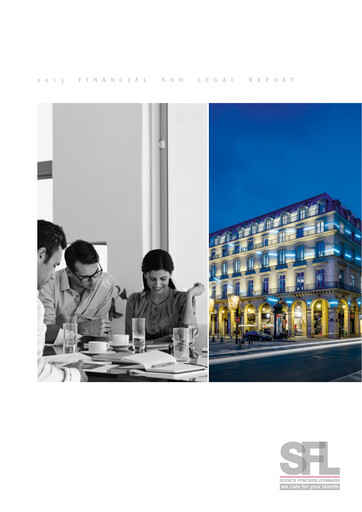 Thumbnail Société Foncière Lyonnaise Financial Report 2013