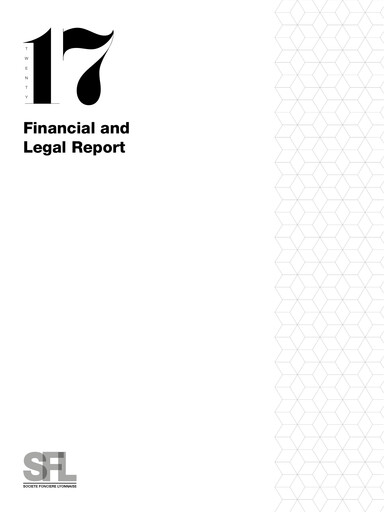 Thumbnail Société Foncière Lyonnaise Financial Report 2017