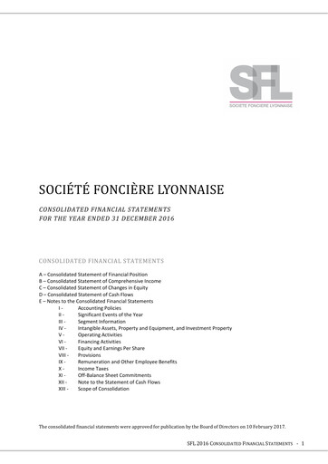 Miniature Société Foncière Lyonnaise Bilan financier 2016