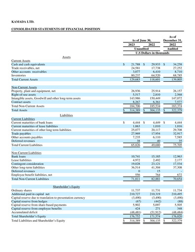 Thumbnail Kamada
 Half-year Report 2023-h1