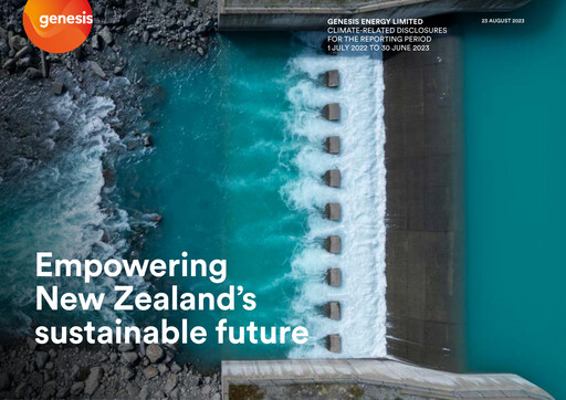 Thumbnail Genesis Energy ESG Report 2023