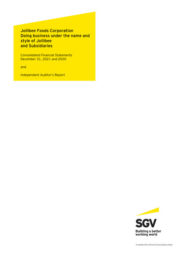 Thumbnail Jollibee Financial Statement 2021