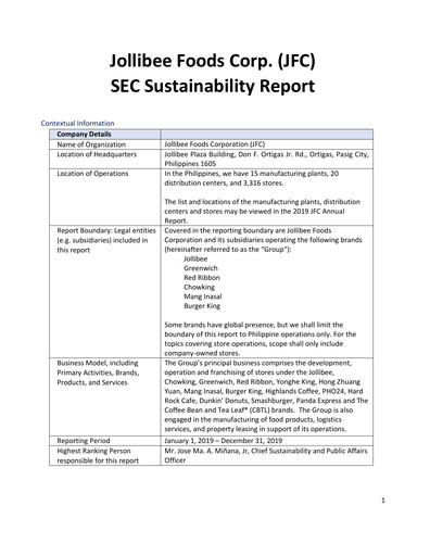 Thumbnail Jollibee Sustainability Report 2019