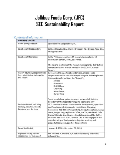 Thumbnail Jollibee Sustainability Report 2020