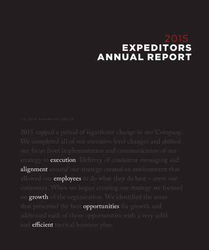 Thumbnail Expeditors International Annual Report 2015