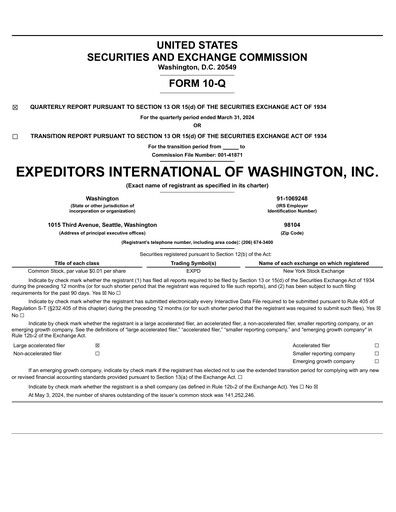 Vorschaubild Expeditors International Quartalsbericht 2024-q1