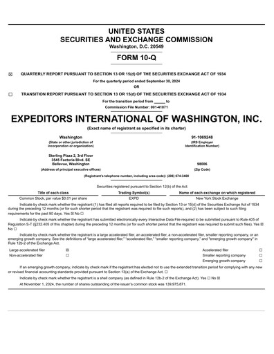 Vorschaubild Expeditors International Quartalsbericht 2024-q3