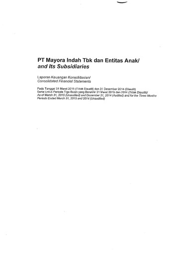 Thumbnail Mayora Financial Statement 2014