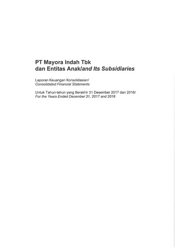 Thumbnail Mayora Financial Statement 2017