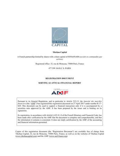Vorschaubild Tikehau Capital
 Universelles Registrierungsdokument 2016