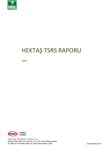 Thumbnail Hektaş
 ESG Report 2024