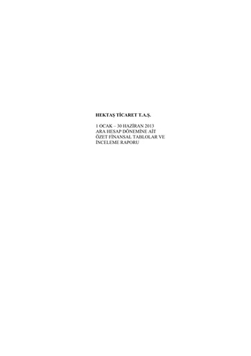 Thumbnail Hektaş
 Financial Statement 2013-h1
