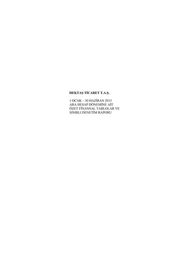 Thumbnail Hektaş
 Financial Statement 2015-h1