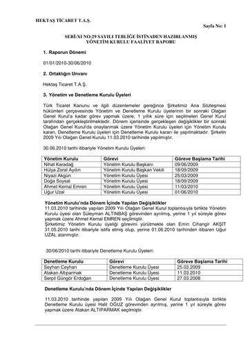 Vorschaubild Hektaş
 Halbjahresbericht 2010-h1
