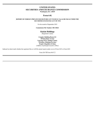 Thumbnail Kaixin Holdings Half-year Report 2025-h1