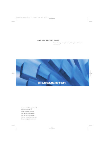 Vorschaubild DMG Mori Aktiengesellschaft Jahresbericht 2001