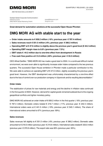 Thumbnail DMG Mori Aktiengesellschaft Quarterly Report 2024-q1