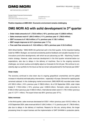 Thumbnail DMG Mori Aktiengesellschaft Quarterly Report 2024-q3