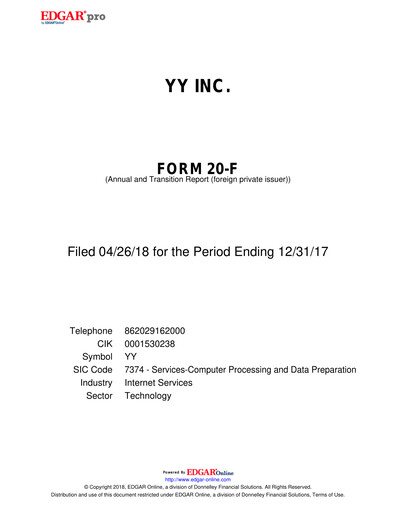 Thumbnail JOYY Annual Report 2017