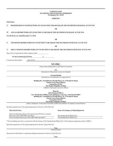 Thumbnail JOYY Annual Report 2018