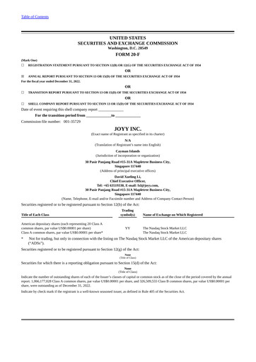 Thumbnail JOYY Annual Report 2022