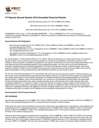 Thumbnail JOYY Quarterly Report 2015-q2