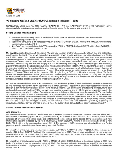 Thumbnail JOYY Quarterly Report 2016-q2