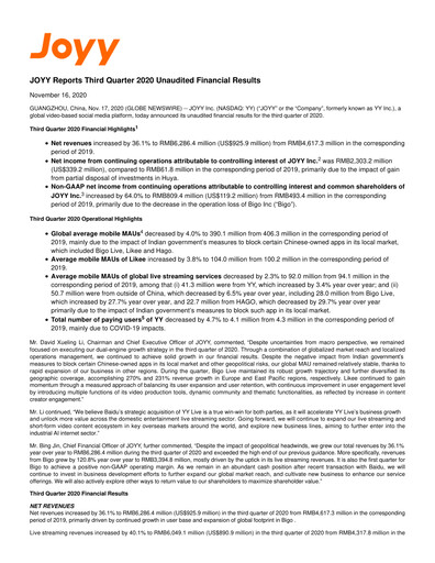 Thumbnail JOYY Quarterly Report 2020-q3