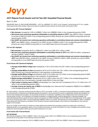 Thumbnail JOYY Quarterly Report 2021-q4