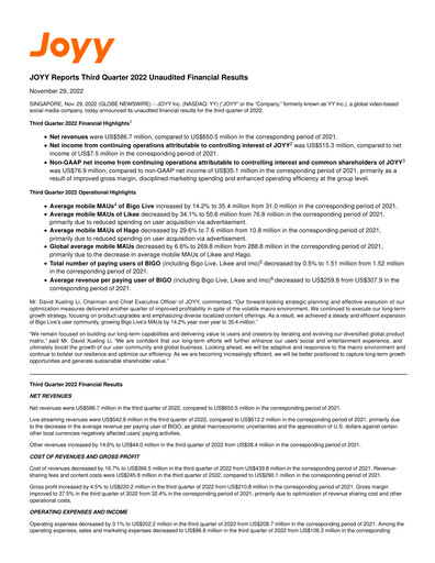 Thumbnail JOYY Quarterly Report 2022-q3