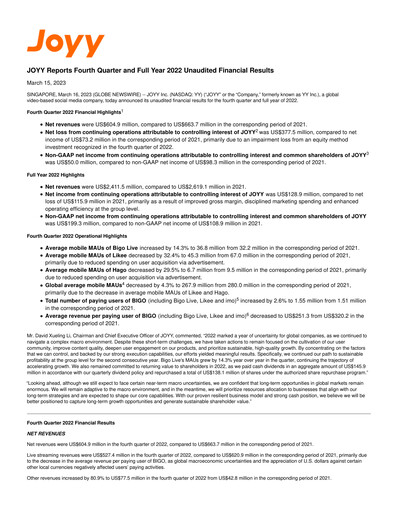 Thumbnail JOYY Quarterly Report 2022-q4