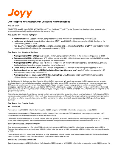 Thumbnail JOYY Quarterly Report 2024-q1