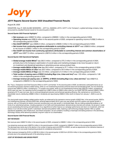 Thumbnail JOYY Quarterly Report 2025-q2