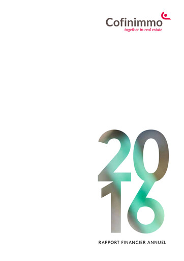 Miniature Cofinimmo Rapport annuel 2016