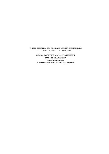 Thumbnail United Electronics Company (eXtra Saudi) Financial Statement 2016