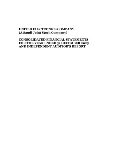 Thumbnail United Electronics Company (eXtra Saudi) Financial Statement 2025