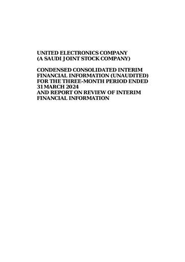 Thumbnail United Electronics Company (eXtra Saudi) Quarterly Report 2024-q1
