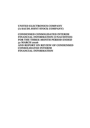 Thumbnail United Electronics Company (eXtra Saudi) Quarterly Report 2026-q1