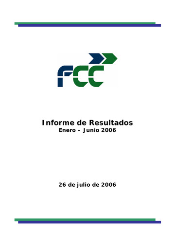 Vorschaubild Fomento de Construcciones y Contratas
 Halbjahresbericht 2006-h1