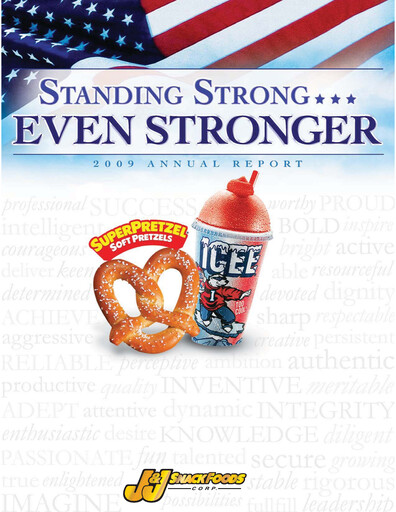 Thumbnail J&J Snack Foods
 Annual Report 2009