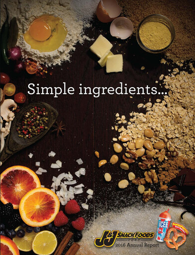 Thumbnail J&J Snack Foods
 Annual Report 2016