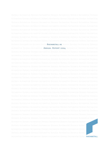 Thumbnail Rheinmetall
 Annual Report 2004