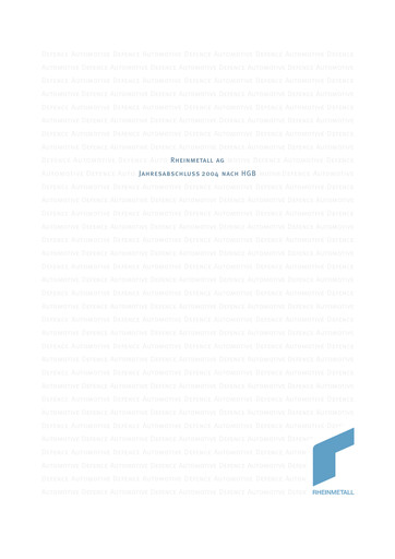 Thumbnail Rheinmetall
 Financial Statement 2004