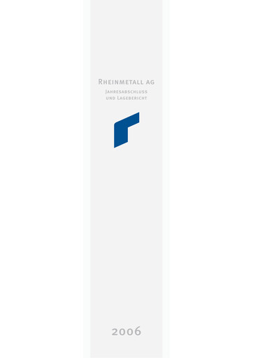 Thumbnail Rheinmetall
 Financial Statement 2006