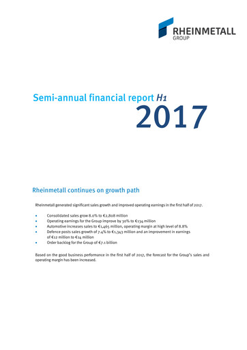 Thumbnail Rheinmetall
 Half-year Report 2017-h1