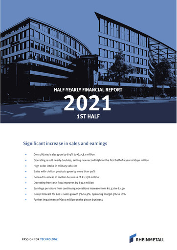 Thumbnail Rheinmetall
 Half-year Report 2021-h1