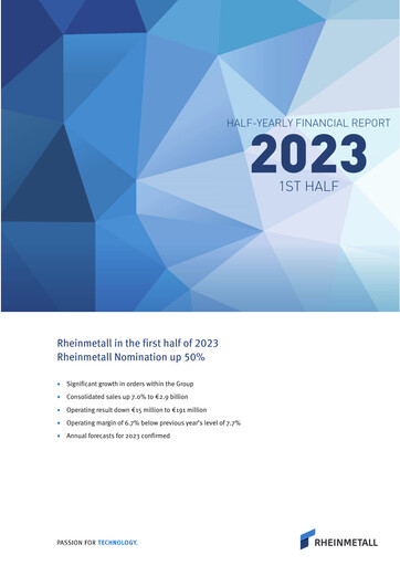 Thumbnail Rheinmetall
 Half-year Report 2023-h1