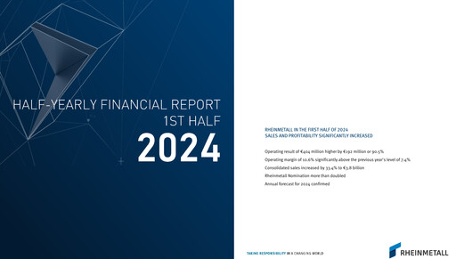 Thumbnail Rheinmetall
 Half-year Report 2024-h1