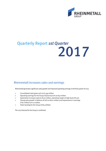Thumbnail Rheinmetall
 Quarterly Report 2017-q1