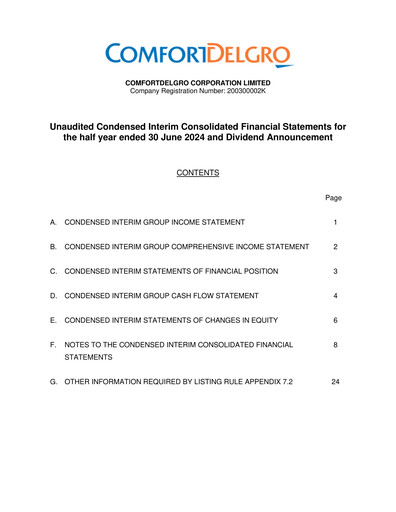 Thumbnail ComfortDelGro Half-year Report 2024-h1
